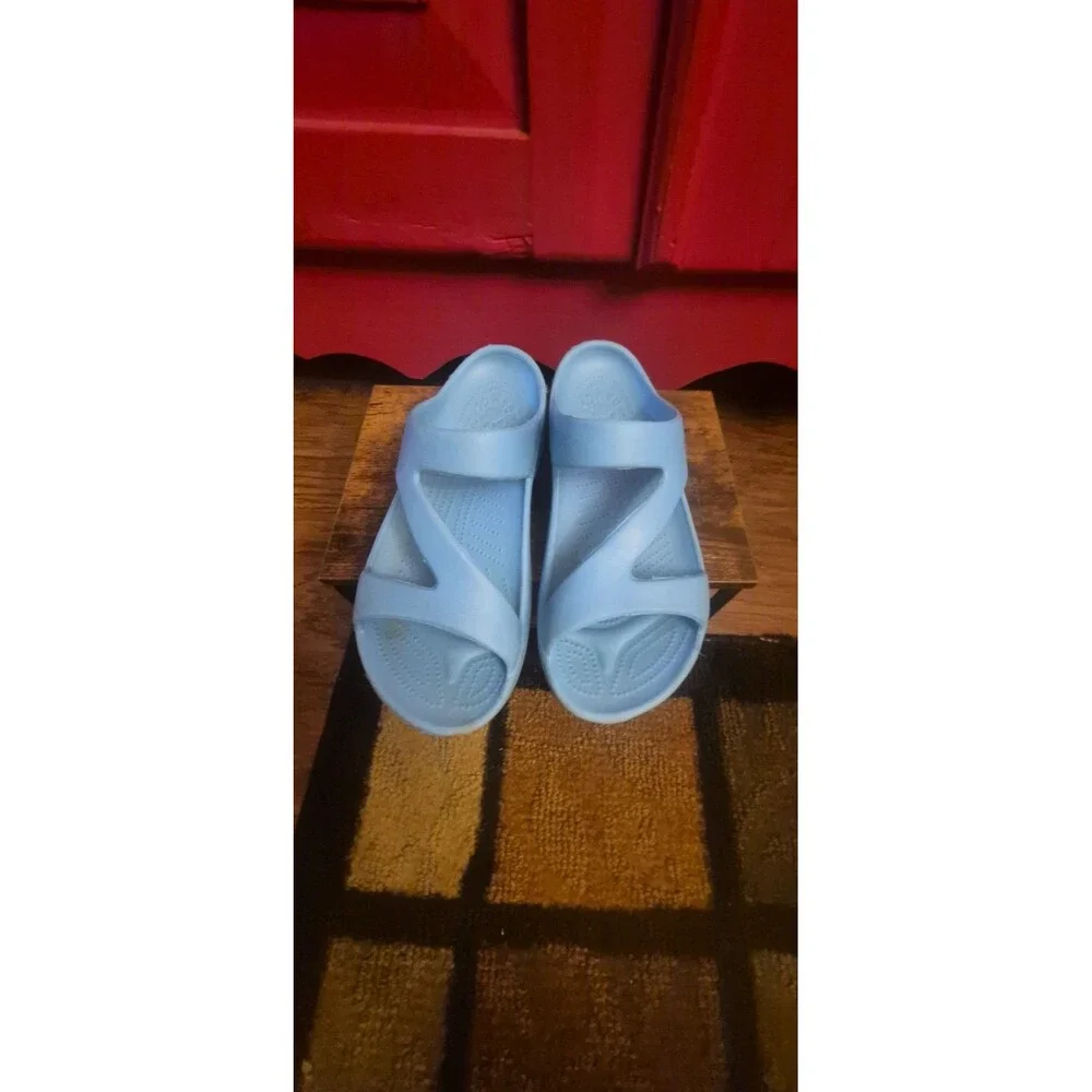 DAWGS Ladies 10 Z-Sandals Arch Support Sandals  Blue Comfort Slides EUC